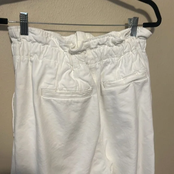 Free‎ People Margate White Pleated Paper Bag high Waist Trouser Pants white - Picture 11 of 12